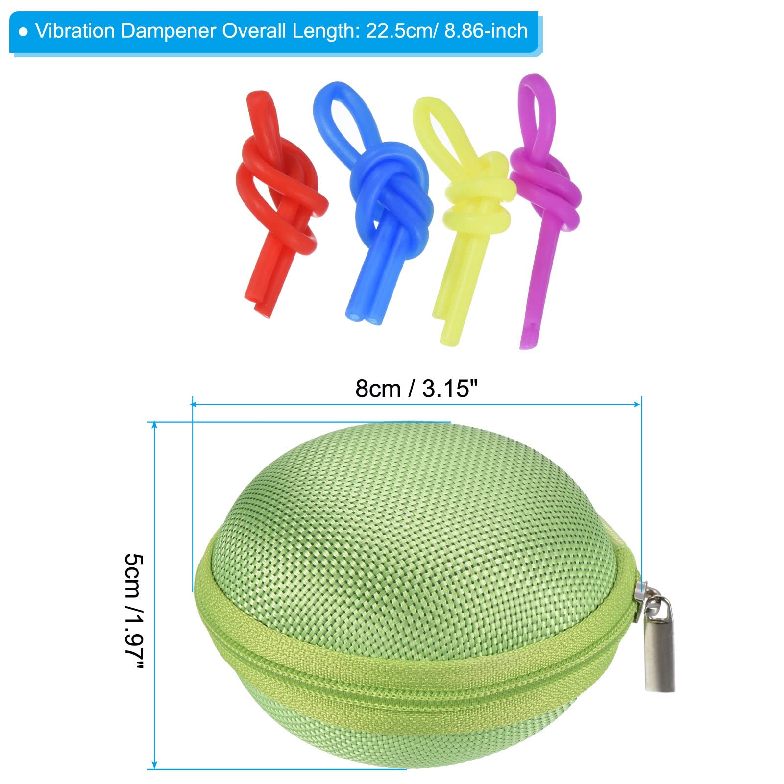 PATIKIL Tennis Vibration Dampener in Green Gift Case, 8 Pack Shock Absorber for Your Tennis Racket and Strings, Purple, Red, Blue, Yellow