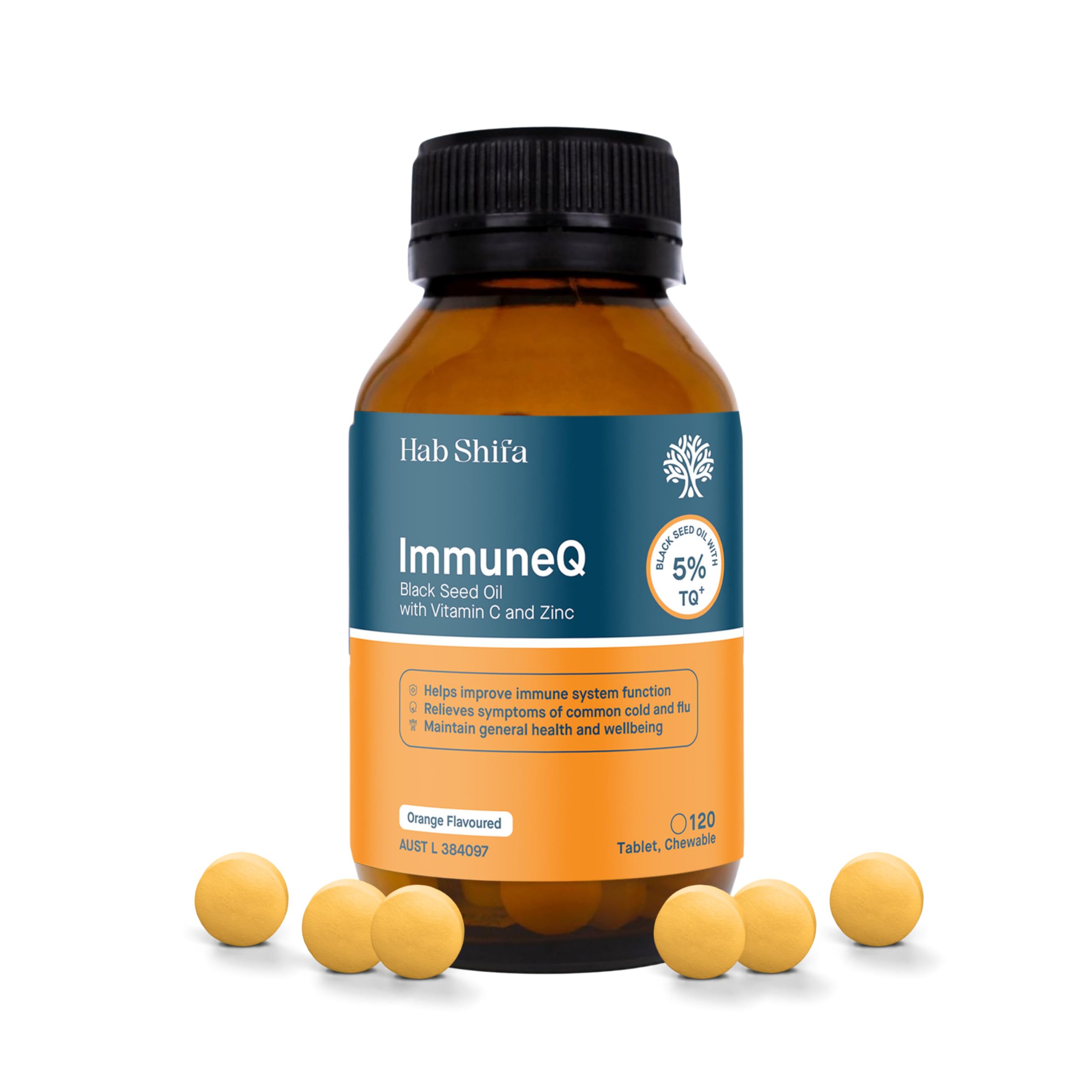 Vitamin C Chewable Tablets with Zinc & 5% Thymoquinone Black Seed Oil