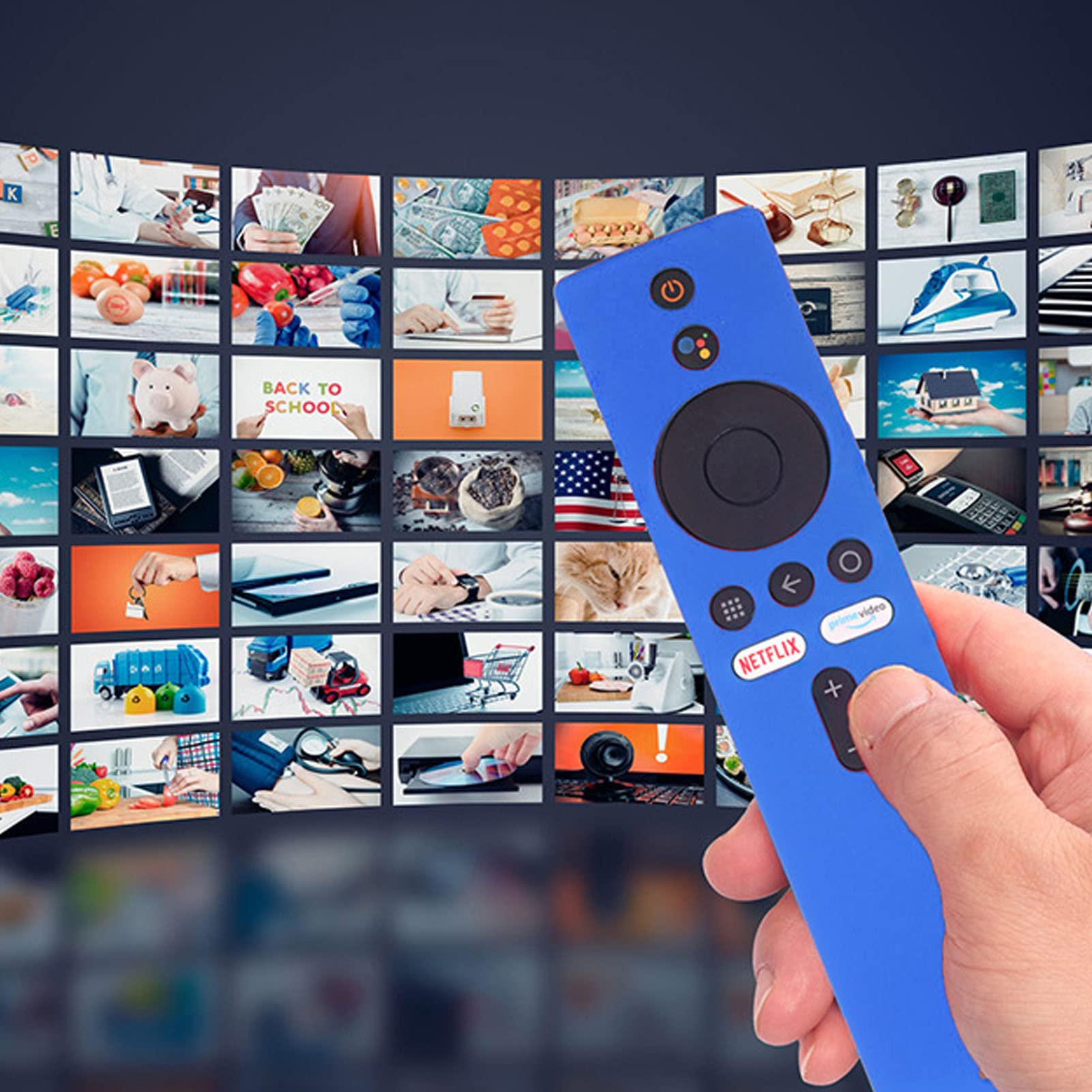Cryfokt Funda Protectora de Silicona Antideslizante para Mando a Distancia Mi Box S 4K, Funda de Mando a Distancia a Prueba de Golpes para Mi TV Stick, Material de Silicona Respetuoso con la Piel