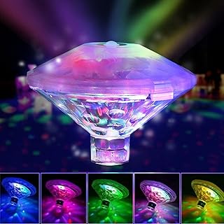 Pool Lights, Led Bathtub Floating Light, Underwater Floating Tub Lamp Multicolor Pond Lighting, 7 Modes Assorted Color for Swimming Pool, Garden, Baby Bath, Fountain, Pond, Aquarium