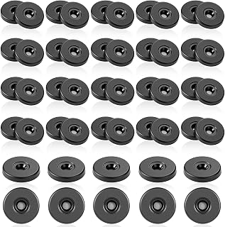 Weewooday 20 Pieces Anti Metal NFC Tags Stickers, Black Round 30mm