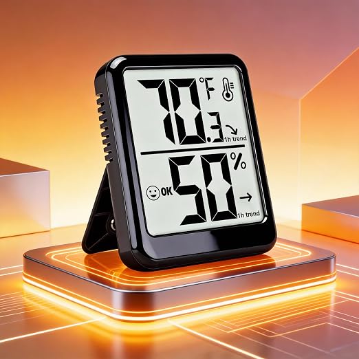 Termómetro de habitación con higrómetro digital miniatura 2