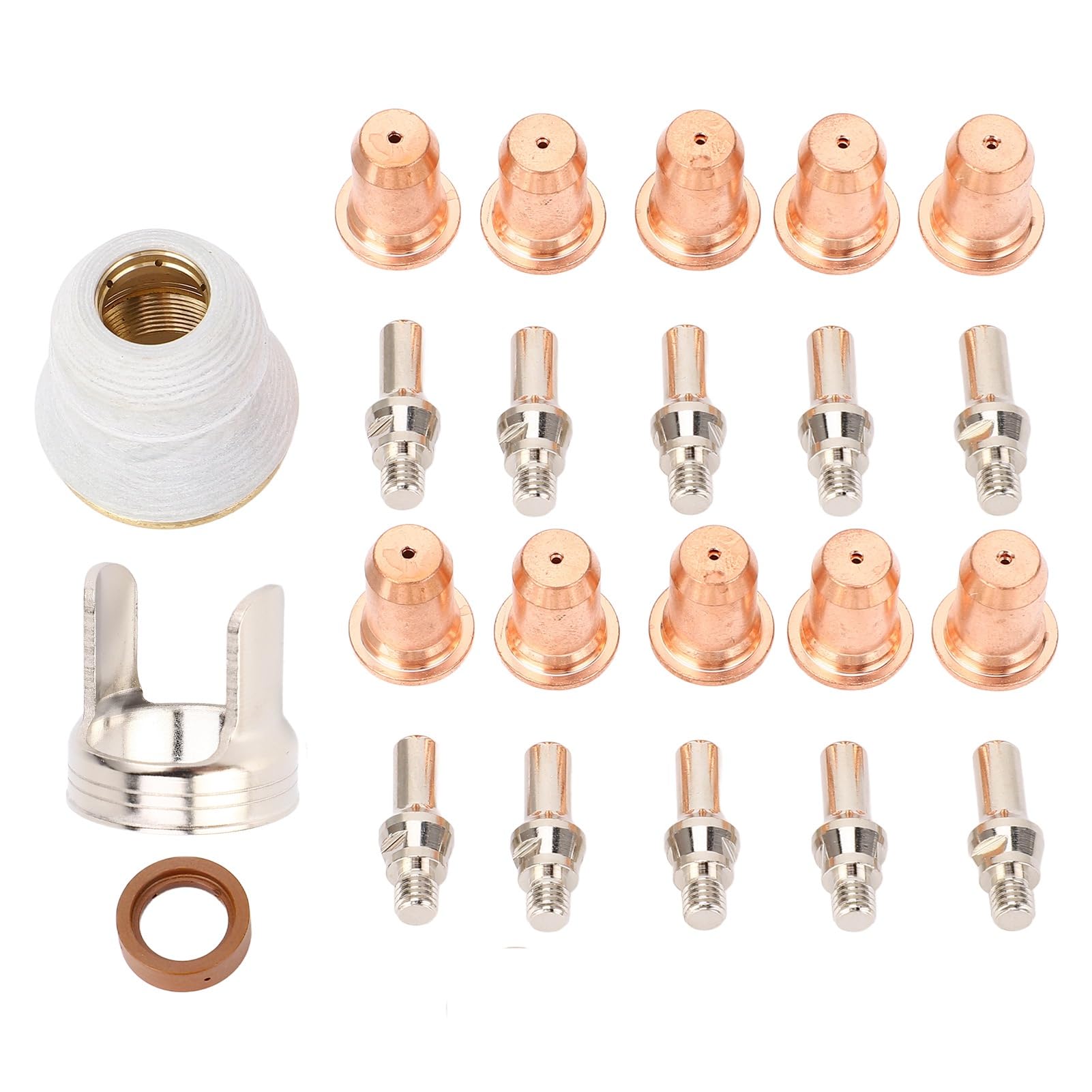Kit 23 Piezas Consumibles Cortador Plasma IPT-60 PT-60 PT-40 Boquillas Electrodos Tapas Protección Accesorios Antorcha Soldadura