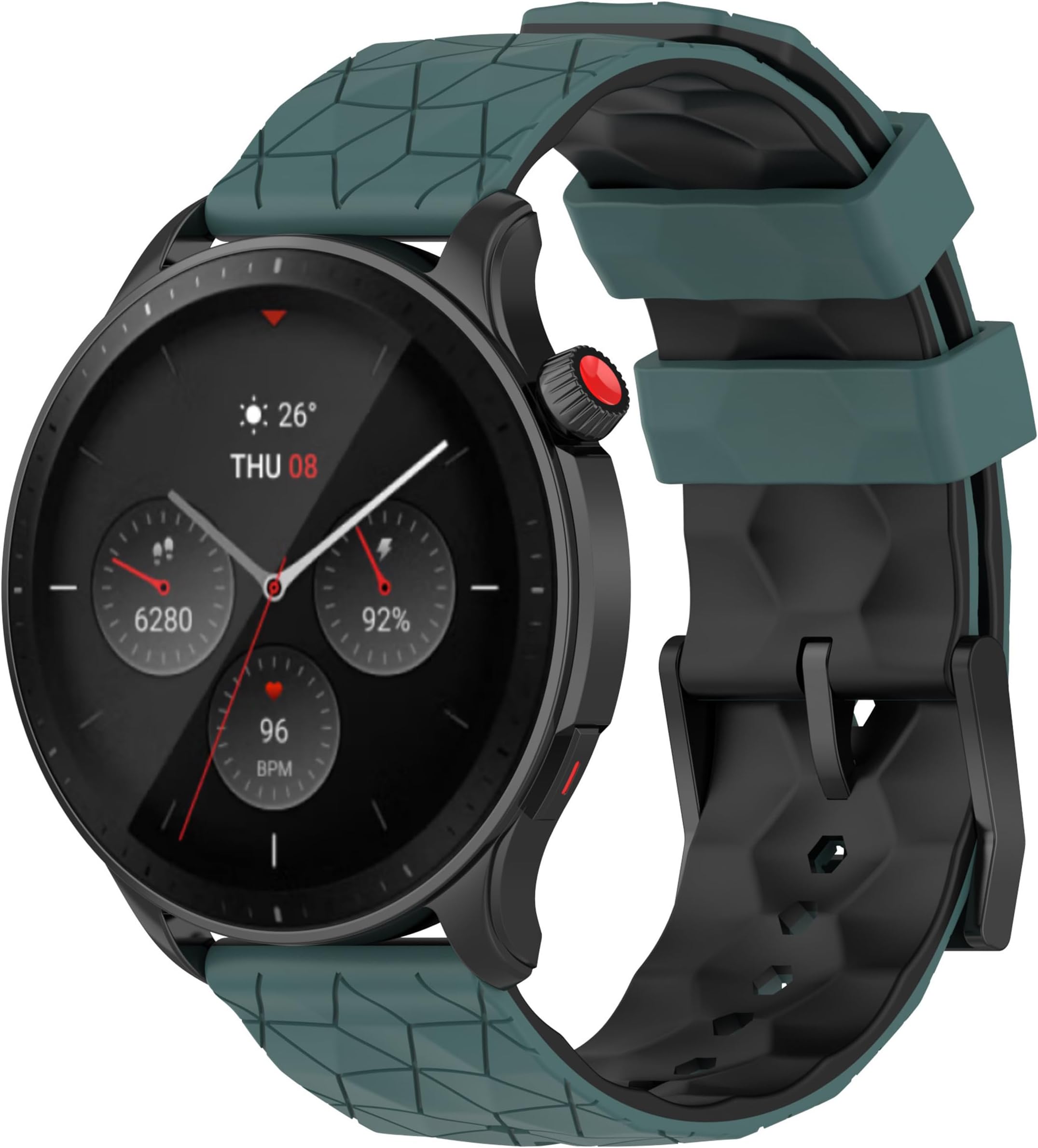 20mm Watch Strap for Coros Pace 2/Coros Apex 42mm Strap, Silicone WatchBand Armband Strap, Replacement Bracelet Wristband Wrist Strap Loop for Polar Ignite/Polar Unite