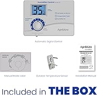 Vista 4 de Aprilaire 60 Controlador Digital Automático de Humidificador para Toda la Casa con Sensor de Temperatura Exterior para Humidificadores Aprilaire