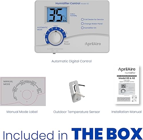 Miniatura 4 de Aprilaire 60 Controlador Digital Automático de Humidificador para Toda la Casa con Sensor de Temperatura Exterior para Humidificadores Aprilaire
