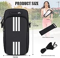 Vista 2 de Soporte para teléfono para correr, brazalete, bolso cruzado para teléfono celular, para mujeres, hombres, niños, iPhone 16, 15, 14, 13, 12, 11 Pro