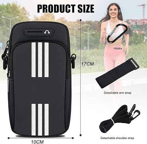 Miniatura 2 de Soporte para teléfono para correr, brazalete, bolso cruzado para teléfono celular, para mujeres, hombres, niños, iPhone 16, 15, 14, 13, 12, 11 Pro