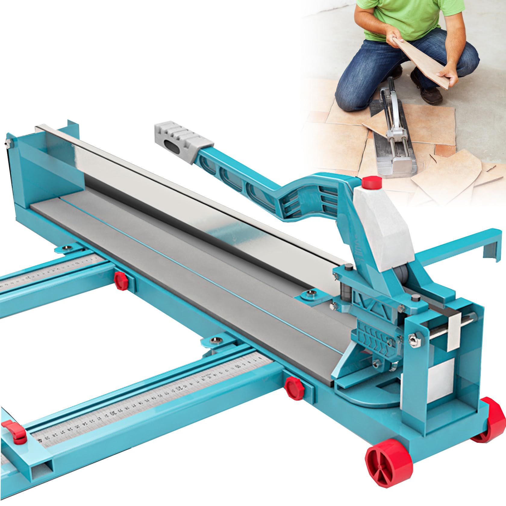 YEHOZZ Manual Tile Cutter, Precise Tile Cutter Hand Tool,Adjustable Guide for Precise Cutting, Tile Thickness Range 6-15 mm, Suitable for Home Renovation and DIY,HC1-1000