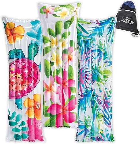 Intex Juego de 3 alfombrillas de moda con bolsa exclusiva con cordón