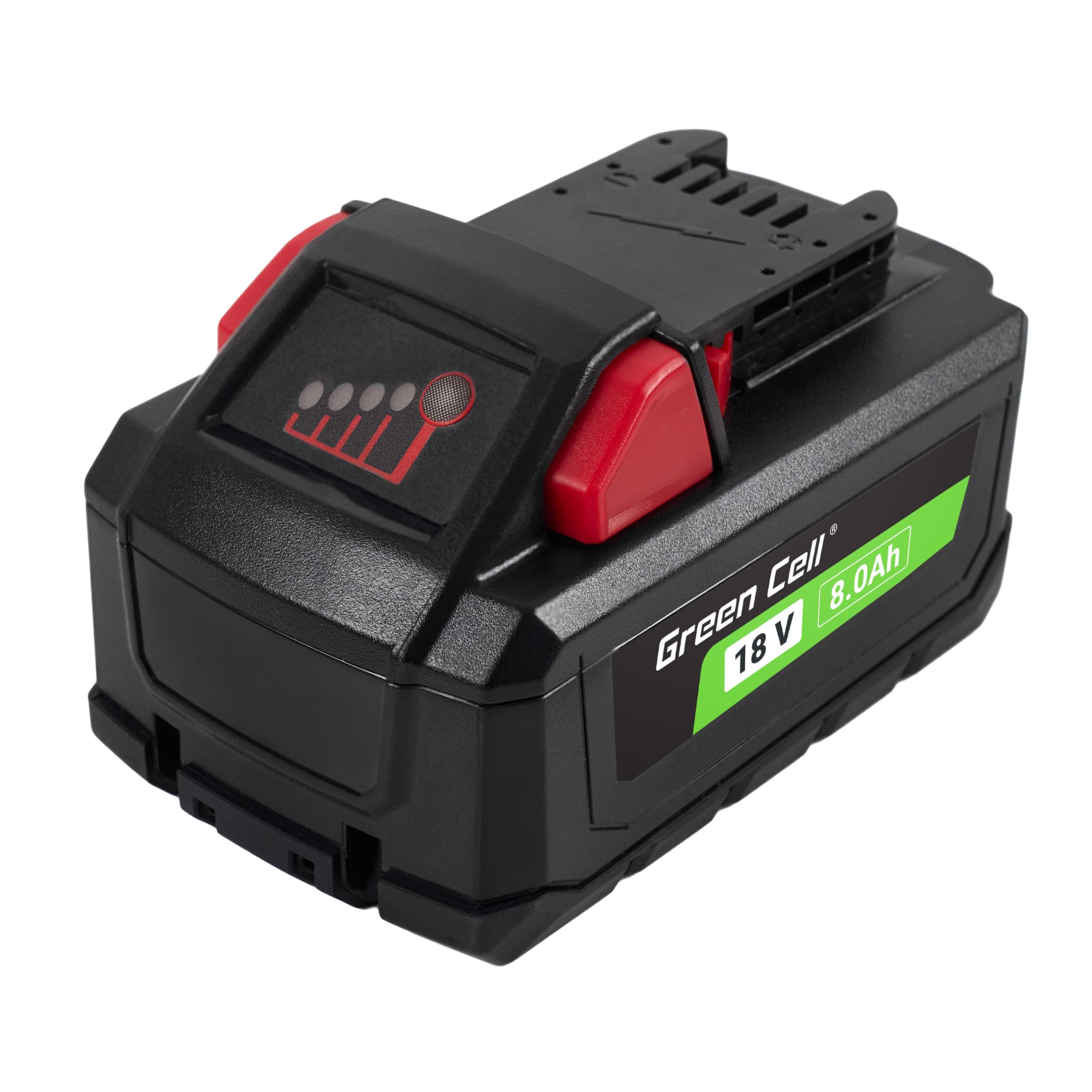 Akumulator Green Cell 18V 8Ah Li-Ion do Elektronarzędzi Milwaukee M18 — Mocny, Wysoce Wydajny i Niezawodny Zamiennik 4932430483, Oferujący Długotrwałe i Stabilne Zasilanie