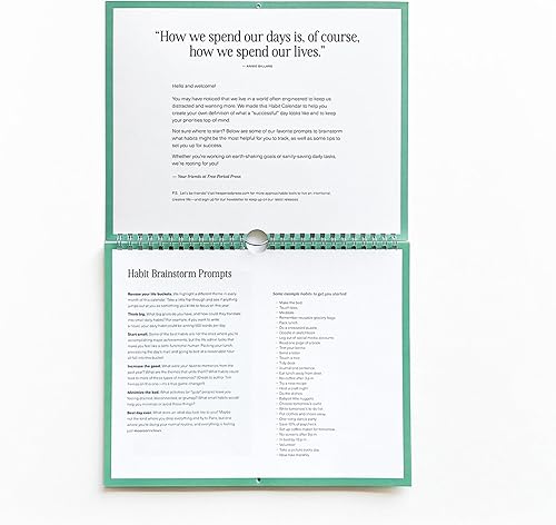 Miniatura 3 de Free Period Press Calendario de seguimiento de hábitos y planificador de listas de tareas, rastreador de hábitos encuadernado en espiral con