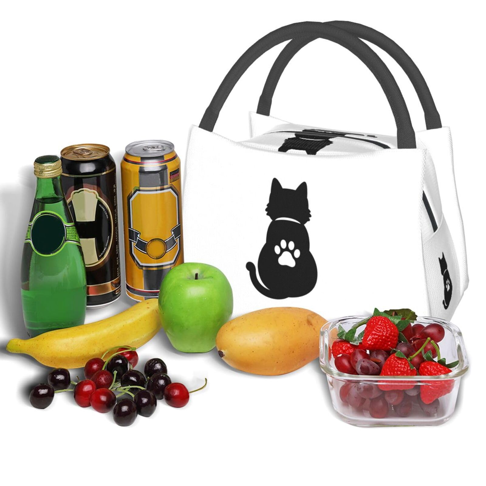 Amazon.co.jp: 黒猫 ねこ 猫の足あと 保冷 がま口 ランチバッグ Amazon.co.jp: 黒猫 ねこ 猫の足あと 保冷 がま口 ランチバッグ