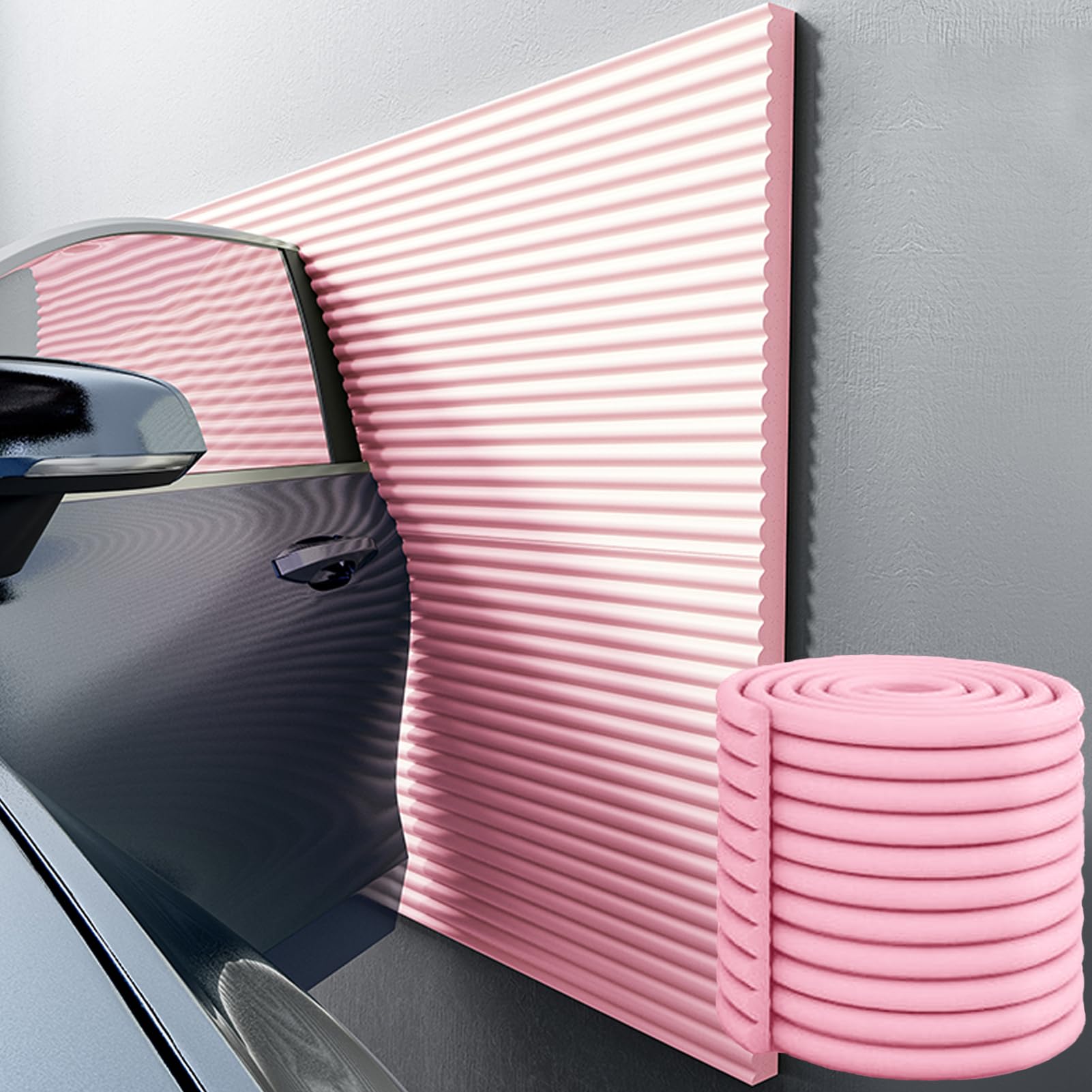 Garage Wall Protector for Car Doors, Strong Foam Car Door Bumper Guard for Parking Garages, Wall Padding Bumpers Corner Guards Protector Strip Waterproof/Anti-Scratch/Collision