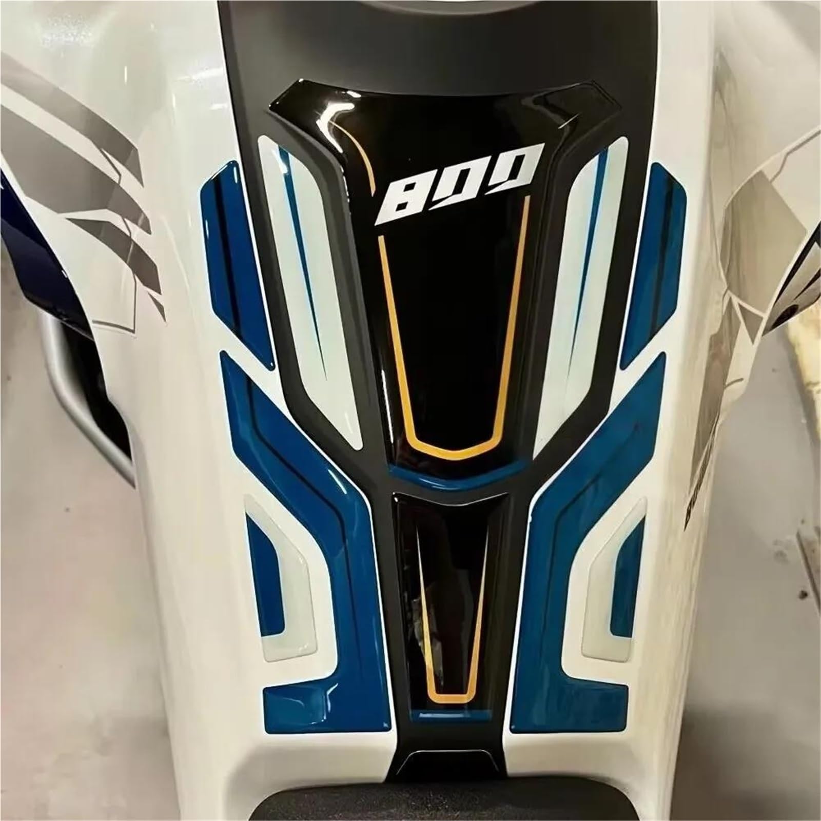 Paraserbatoio Kit Adesivi In Gel Per Protezione Serbatoio Laterale Per CFMoto 800MT Explore 800MT Touring 800MT Sport Tank Pad Adesivo(BLU 1)
