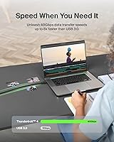 Vista 4 de Belkin Cable Thunderbolt 4 (3.3 ft, cable de alimentación de 3.3 pies), cable USB-C a USB-C con entrega de energía de 100 W, compatible con USB 4