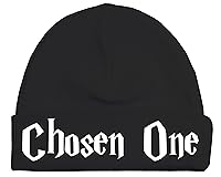 Vista 27 de Sombrero de bebé Wizard - Chosen One (tela negra - diseño dorado)