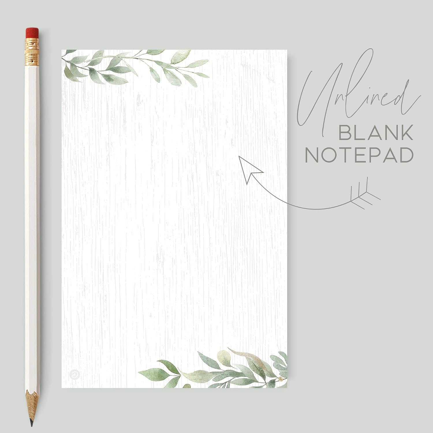 Farmhouse Notepad 4x6 Unlined - 100 Sheet Blank Writing Pad for Journaling, Notes & Lists - Rustic Decor Memo Pad for Office, Home & School - Gift for Writers & Students
