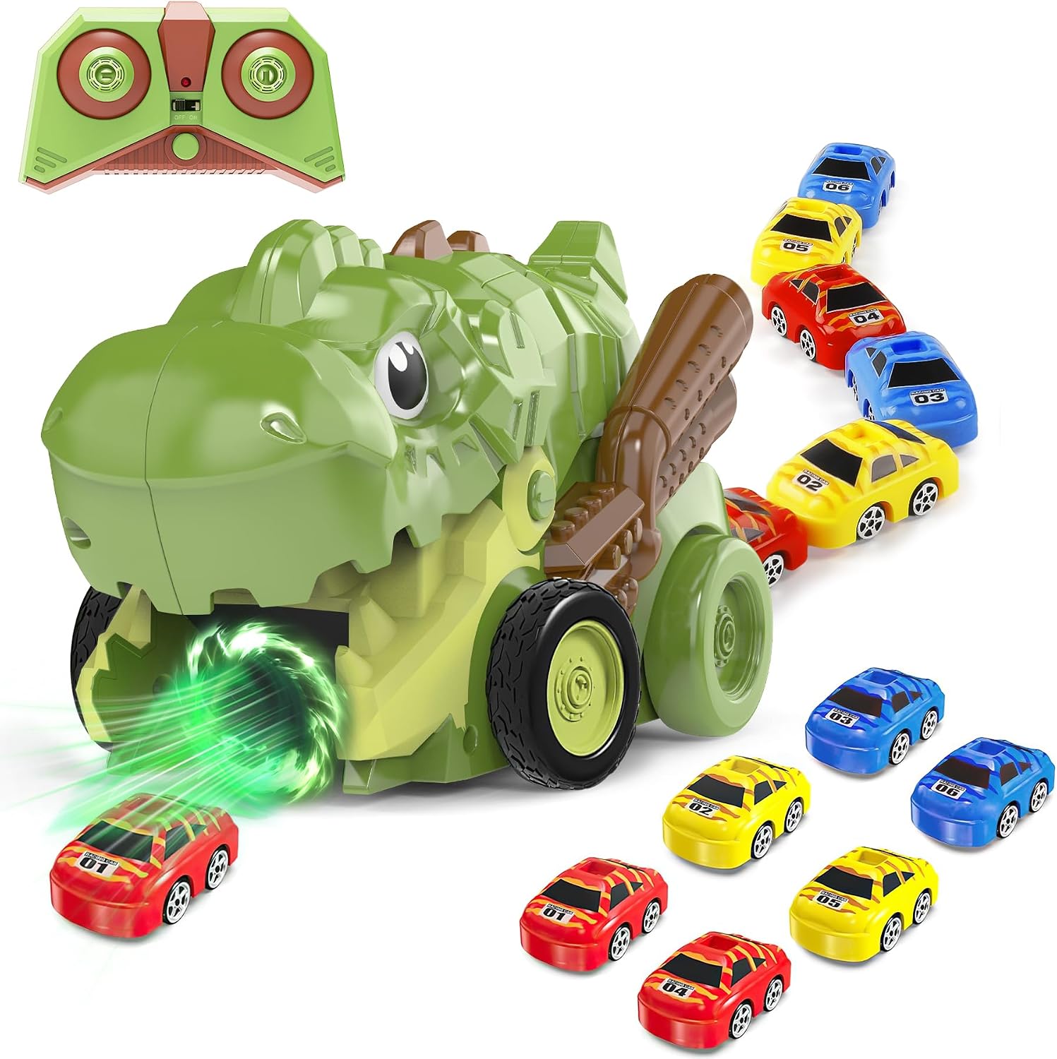Kids Toys Monster Truck Toy Magnetic Remote Control Snake Chain Car