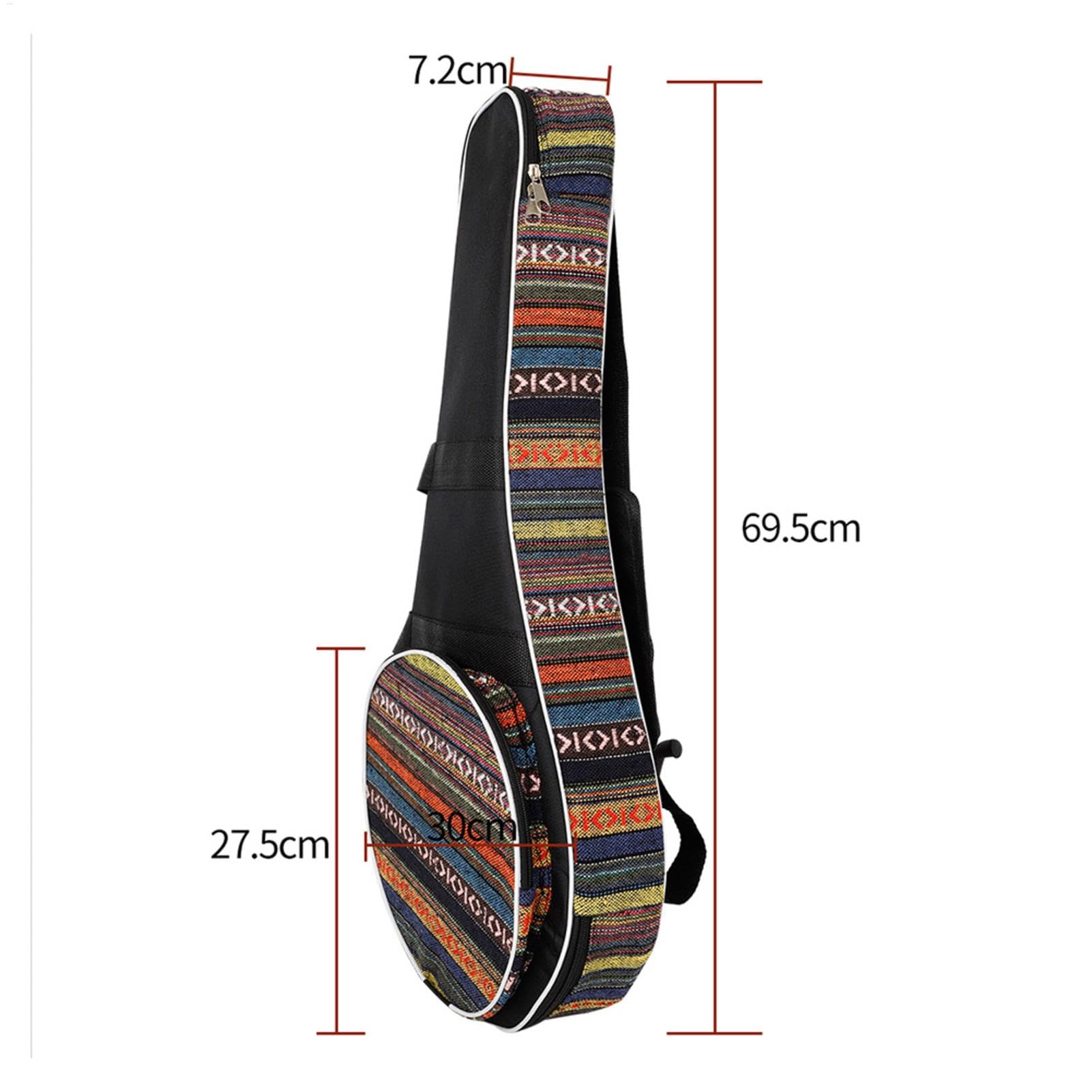Mandolin Gig Bag Padded, Mandolin Case A Style F Style Soft, Country Style Mandolin Instrument Bag with Carry Handle and Shoulder Strap, Mandolin Gig Bag Backpack with Accessory Pocket