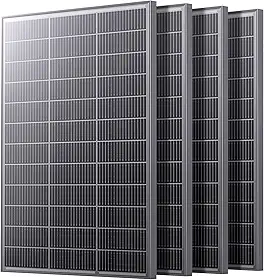 Painel Solar Tipo N 16Bb De 400 Watts, 4 Painéis Solares De 100 W, Módulos Fotovoltaicos Monocristalinos De Alta Eficiência (25%), Compacto E Que Economiza Espaço Para Sistemas De 12 V/24