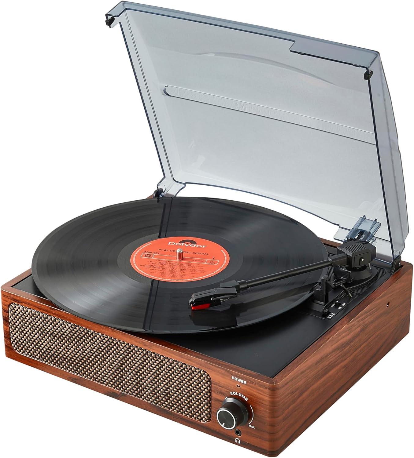 Vintage Vinyl Record Player Built-in Stereo Speakers and 3-Speed Belt-Drive for Vinyl Records,Vinyl LP Player with Enhanced Sound, Aux-in & RCA Output& Premium Sound–Ideal Home Audio & Gifts