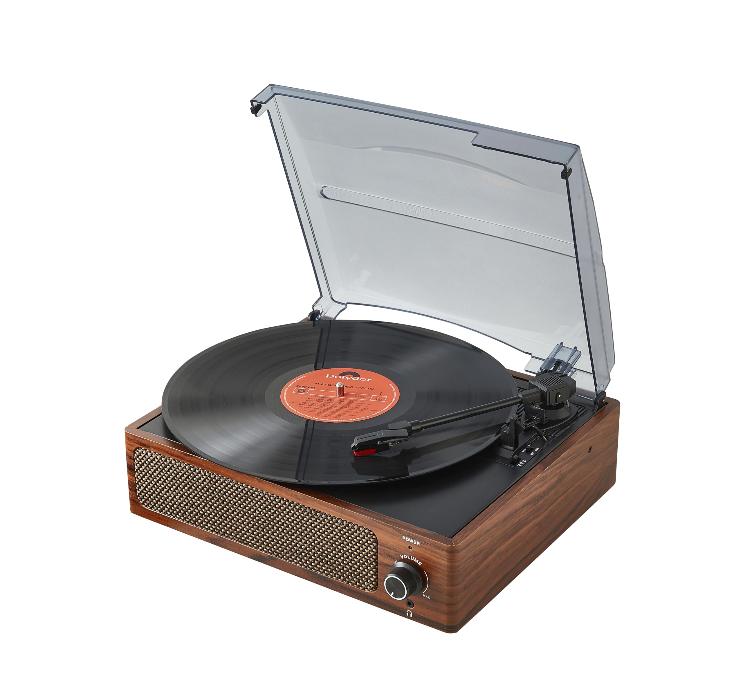Vintage Vinyl Record Player Built-in Stereo Speakers and 3-Speed Belt-Drive for Vinyl Rec…