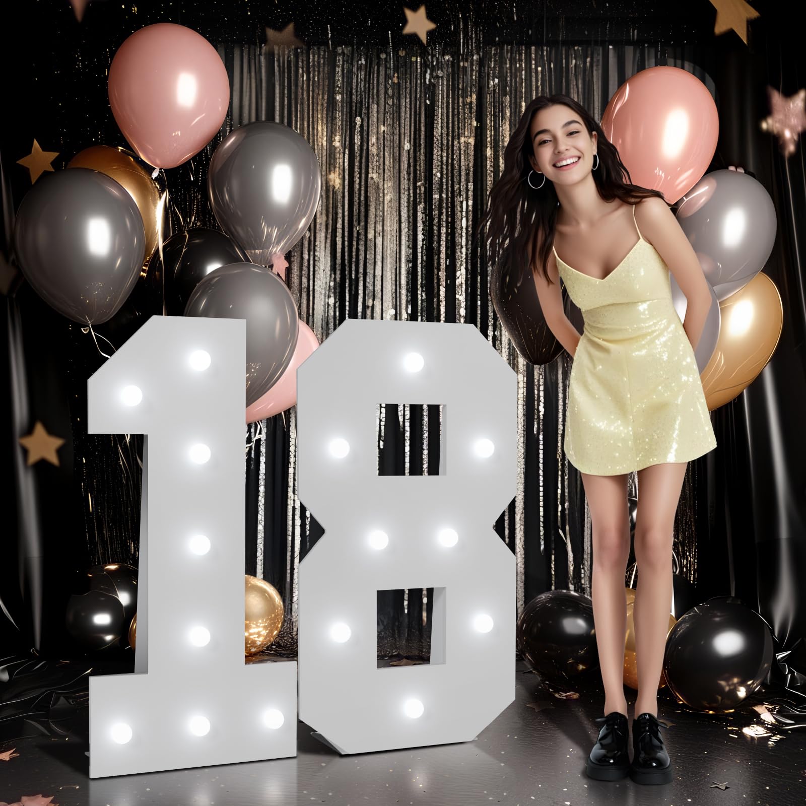 Amazon.com: imprsv Marquee Numbers Large 18th-Birthday Decorations