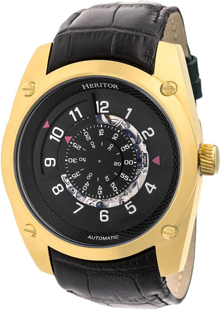 Daniels Automatic Watch for Men โ 43mm Men's Semi Skeleton Watch with Jeweled Automatic Movement, 316L Stainless Steel Case, Stainless Steel Bracelet