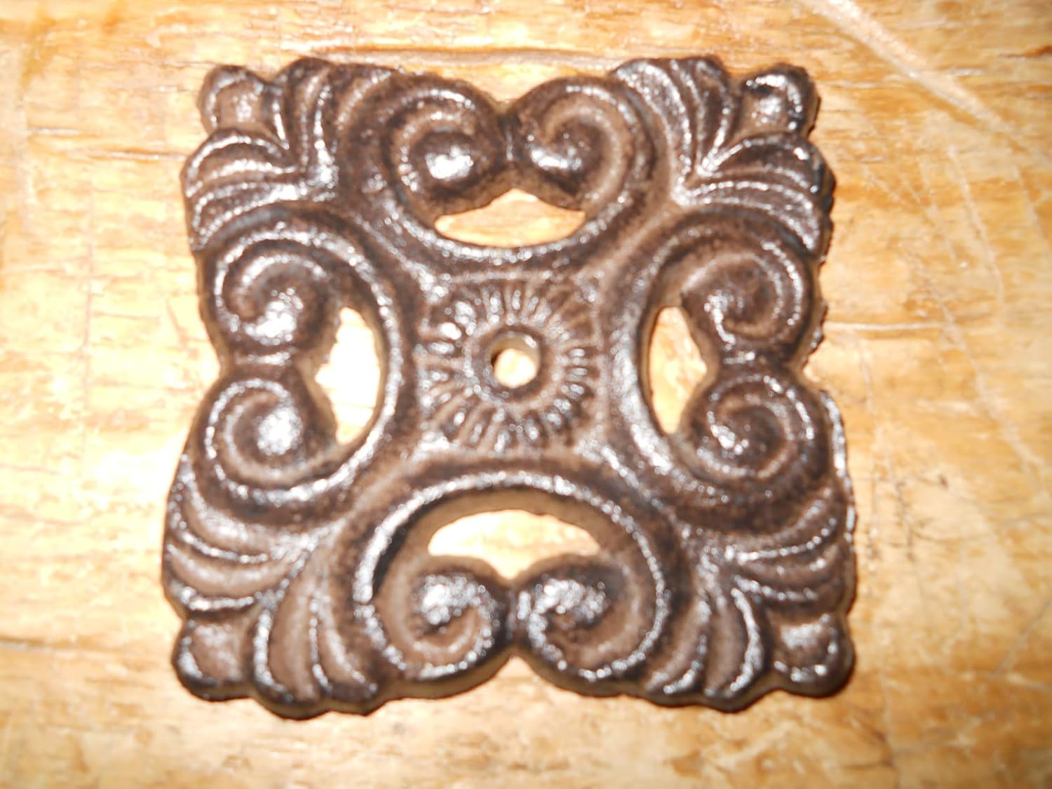 VOVK Vintage Interiors 15 Cast Iron Antique Style Back Plate Drawer Pull Barn Handle Door Knobs Plates Part-S-26395