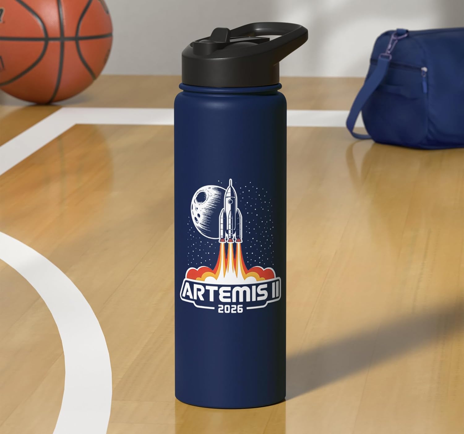 Artemis II Back to the Moon 2026 Stainless Steel Insulated Water Bottle