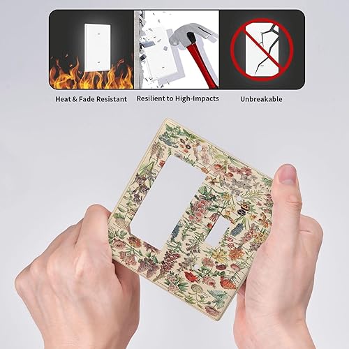 Vista 465 de Cubiertas decorativas de salida de estrella de mar playera, tablero de madera azul de concha de mar de 1 banda, decoración individual GFCI, placa