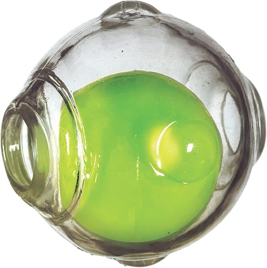 Chase 'n Chomp Amazing Squeaker Ball Toy for Pets (Clear)