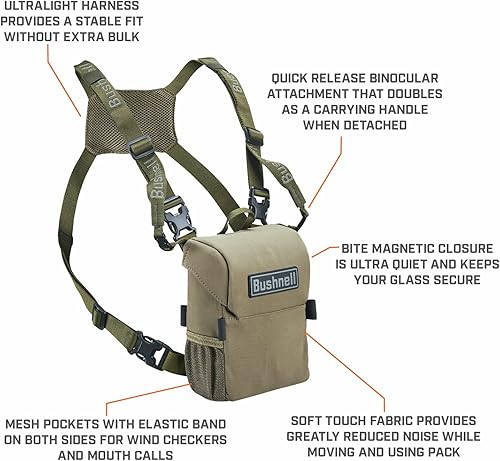 Miniatura 3 de Bushnell Prime - Paquete combinado de binoculares y bóveda de 10 x 42 pulgadas, binocular de caza impermeable con bolsa resistente para caza,