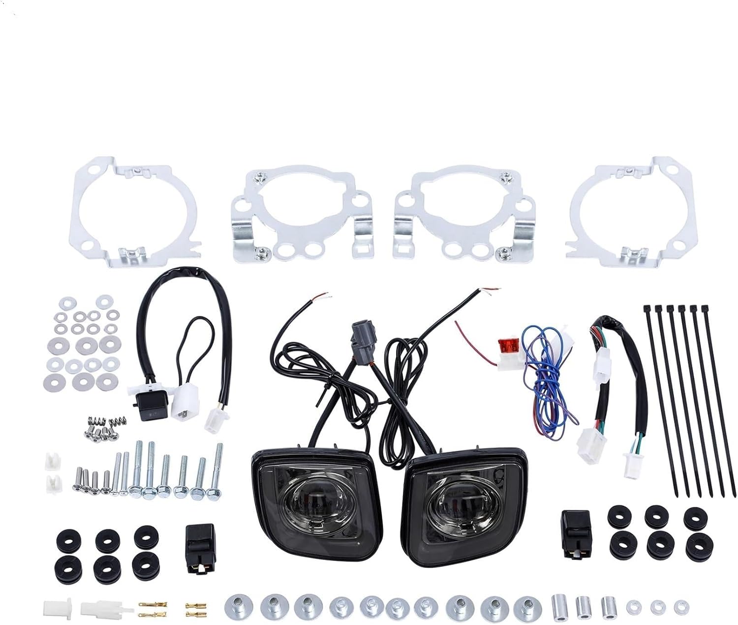 Rectangular Fog Light Kit Compatible with Goldwing GL1800 2012-2017 F6B 2013-2017 Motorcycle Turn Signal Driving Light(Clear Lens)