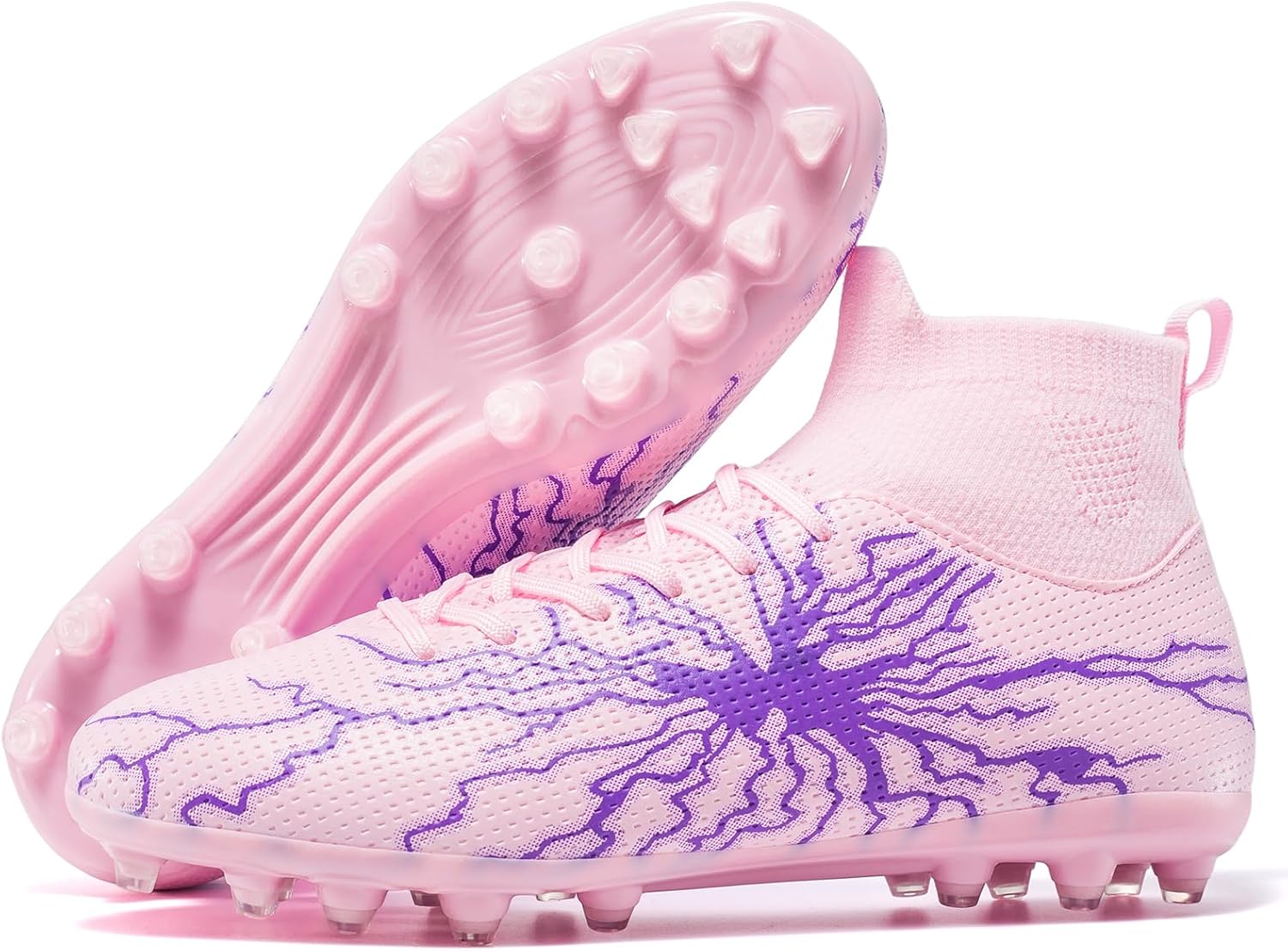 Unisex Kids Soccer Cleats Youth Training Football Shoes Outdoor Athletic Sneakers for Little/Big Kid