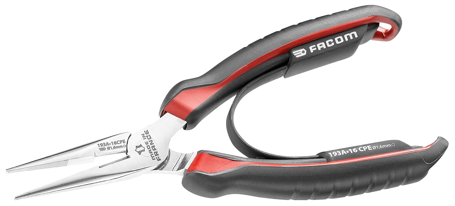 Facom SC.193.16CPE Straight Half-Round Long Nose Pliers