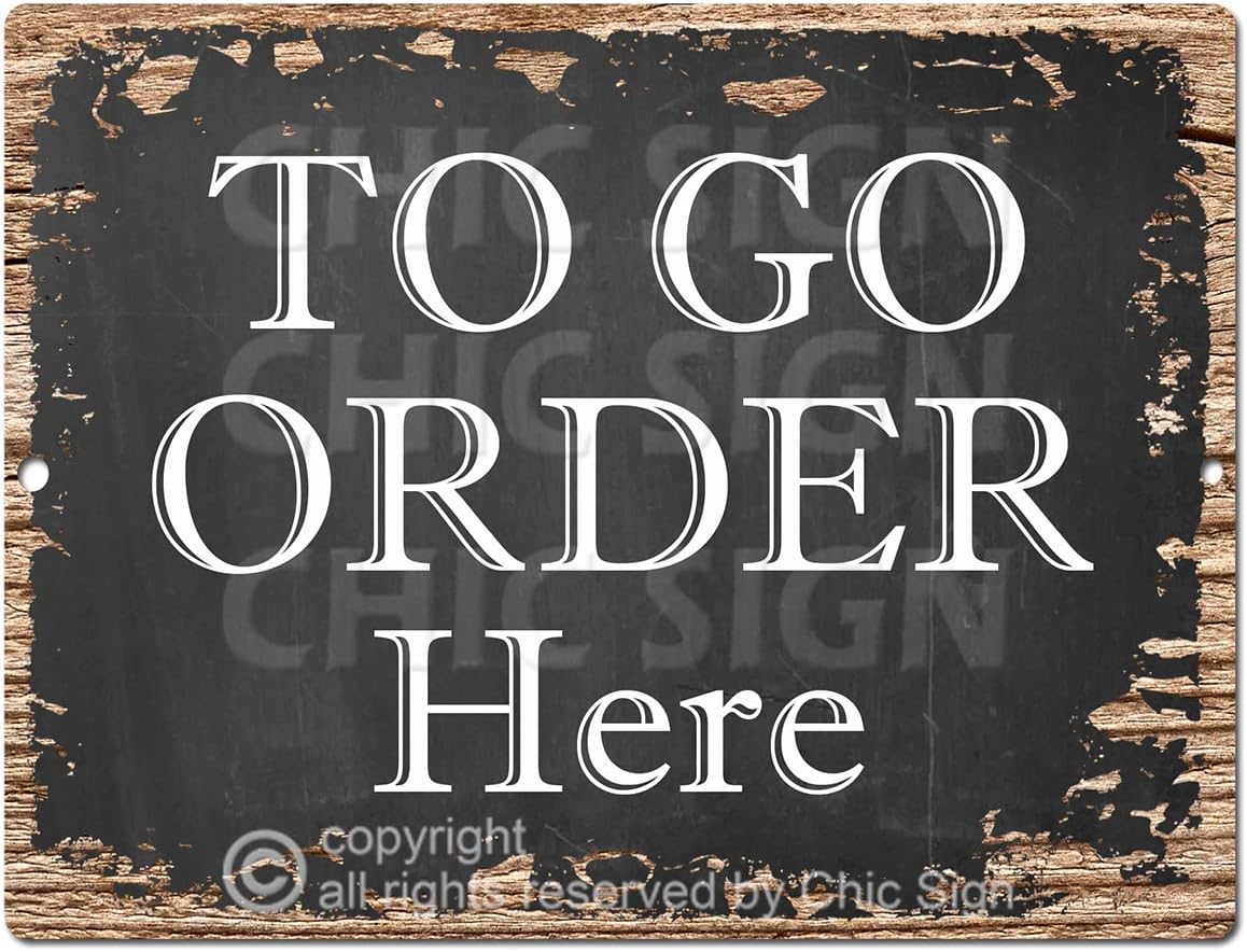 PP-1600 TO GO Order HERE Chic Sign Vintage Retro Rustic 9"x 12" Metal Plate Store Home Room Wall Decor Gift (PP-1600-Custom)