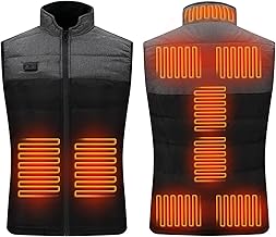 Bseical Veste Chauffante Homme Usb, Gilet Chauffant Moto, Doudoune Chauffante Sans Manche Femme Blouson De Chasse Thermique électriques Hiver 9 Zones