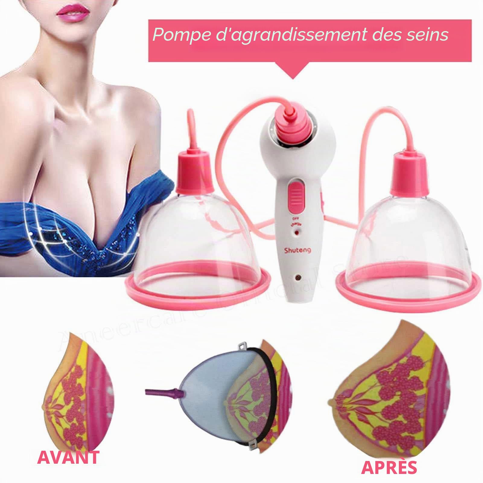 Masseur électrique de poitrine, agrandissement des mamelons, masseur à double tasse, pour favoriser le développement des seins, appareil de soins mammaires à domicile, empêche l'affaissement et le d