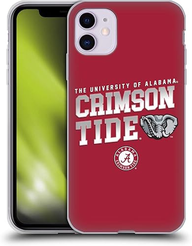 Miniatura 109 de Head Case Designs Funda de gel con logotipo oficial de la Universidad de Alabama UA [protección de grado militar] compatible con Apple iPhone 11