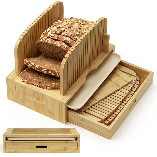 Joothlin Bamboo Bread Slicer for Homemade Bread