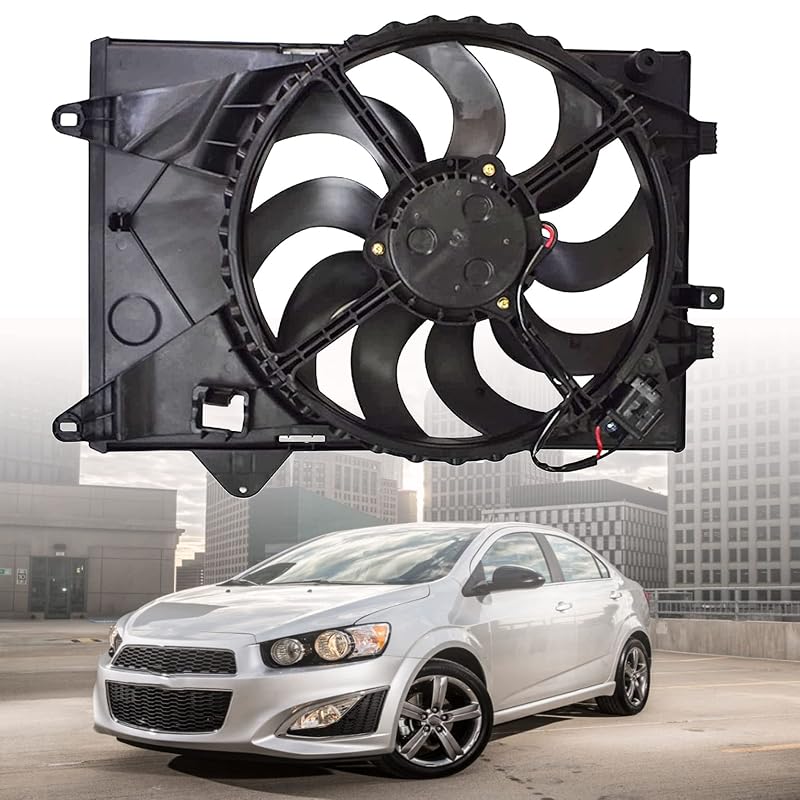 Ventoinha do radiador munirater para Chevrolet Sonic 1.8L L4 2012–2015 – 1 unidade