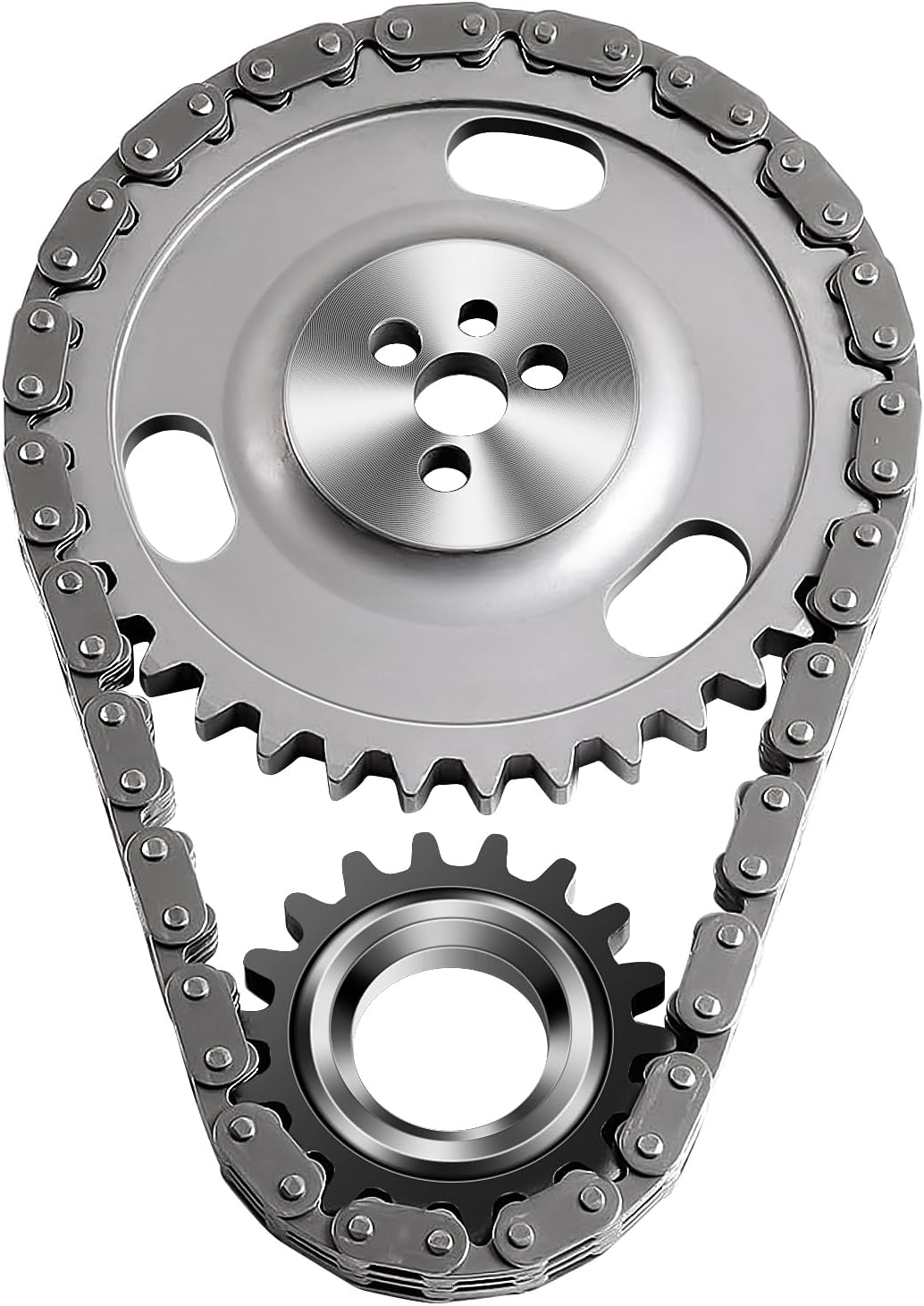 Engine Timing Chain Compatible with 1992-1998 GMC G1500 C1500 4.3L for Chevrolet Astro Blazer C1500 C2500 Express 1500 G10 G20 G30 4.3L for 1999-2000 Isuzu Hombre Replace KT3-499SA4