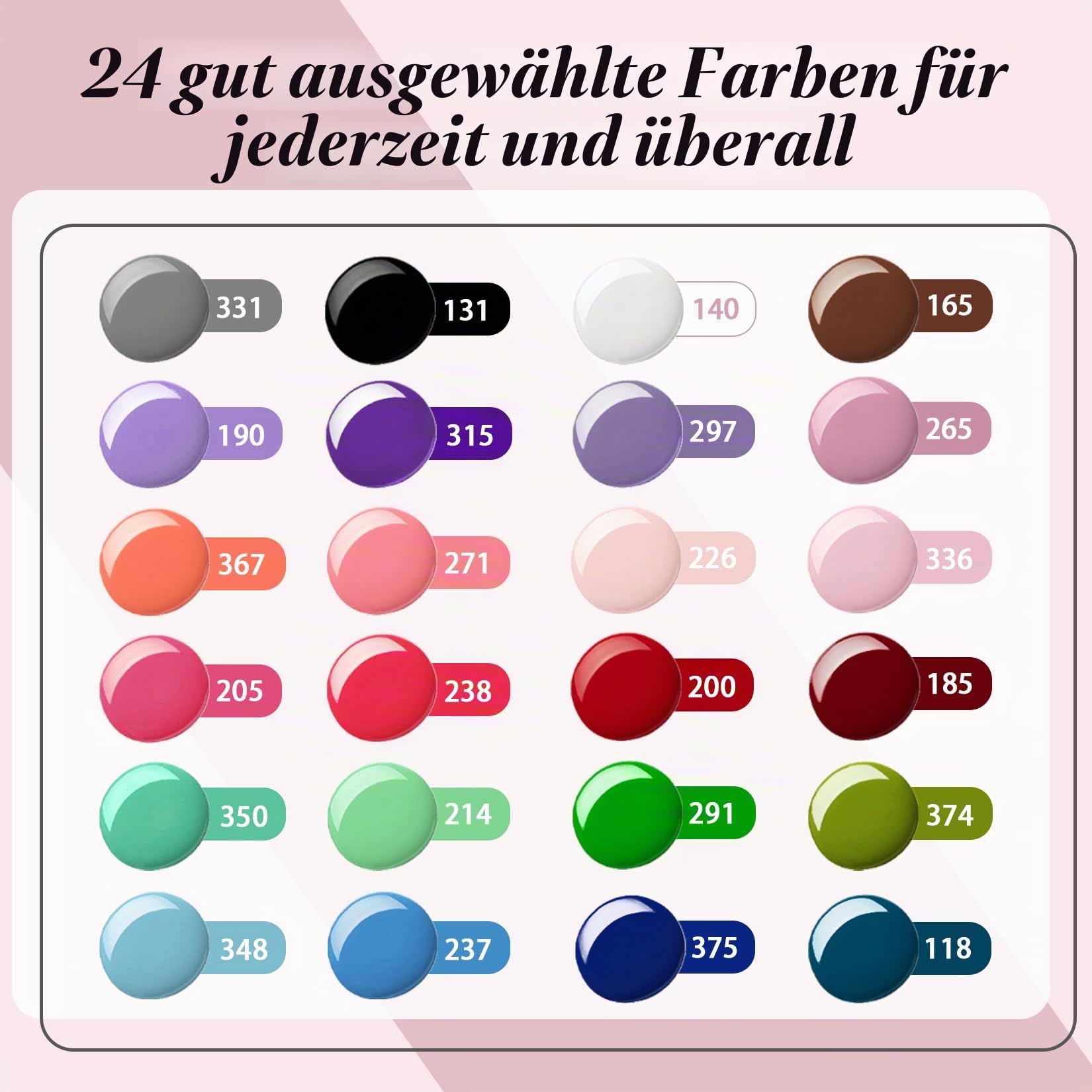 Phoenixy 24+4 Stk. U V Nagellack Set Starterset mit Lampe 48W, Gelnägel Starterset Gel Nägel Set mit Unterlack Überlack Matte Überlack Glitter Überlack