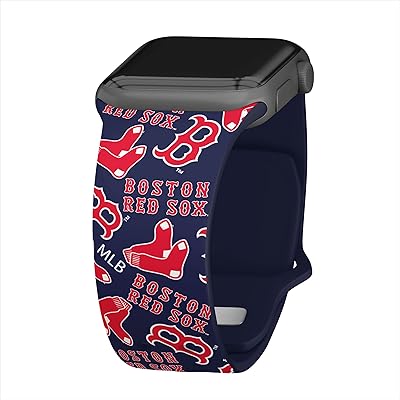 Game Time Boston Red Sox HD Watch Band Compatible with Apple Watch (42/44/45mm Long Random)