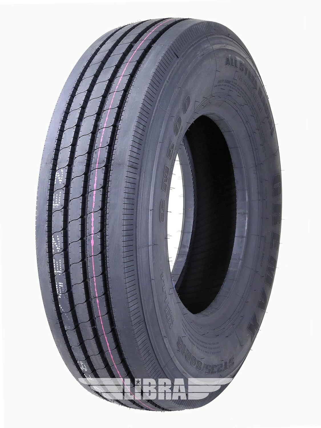 GREMAX All Steel Heavy Duty Radial Trailer Tire ST 225/75R15 14-Ply Load Range G 123/119M