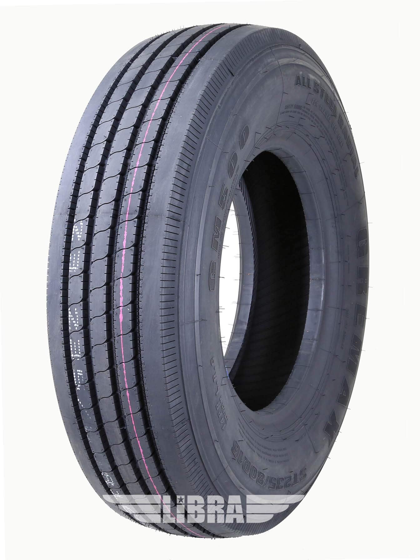 GREMAX All Steel Heavy Duty Radial Trailer Tire ST 225/75R15 14-Ply Load Range G 123/119M