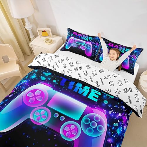 Miniatura 10 de Juego de funda de edredón de océano azul, tamaño King, juego de ropa de cama de 3 piezas para niños, adolescentes y niñas, decoración de habitación