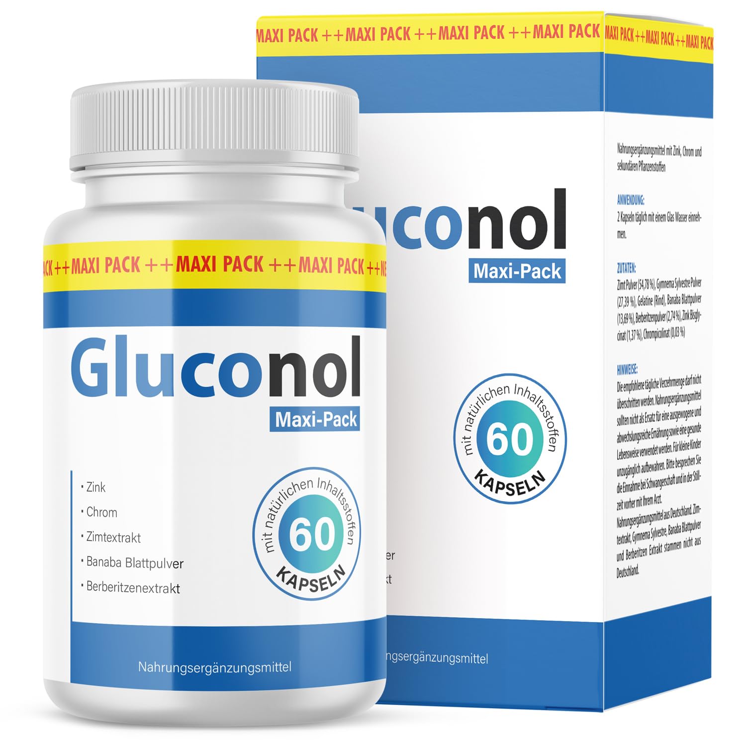 Gluconol Kapseln - unterstützung für den Alltag - Inhalt 60